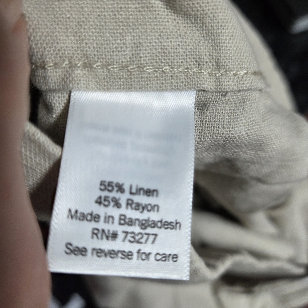 Croft & Barrow Women Pleated Linen Blend Midrise Pull On Shorts Size Large - Picture 6 of 8